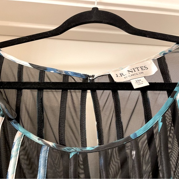 J.R. Nites Striped Midi Dress with Belt, 22W - Picture 7 of 15